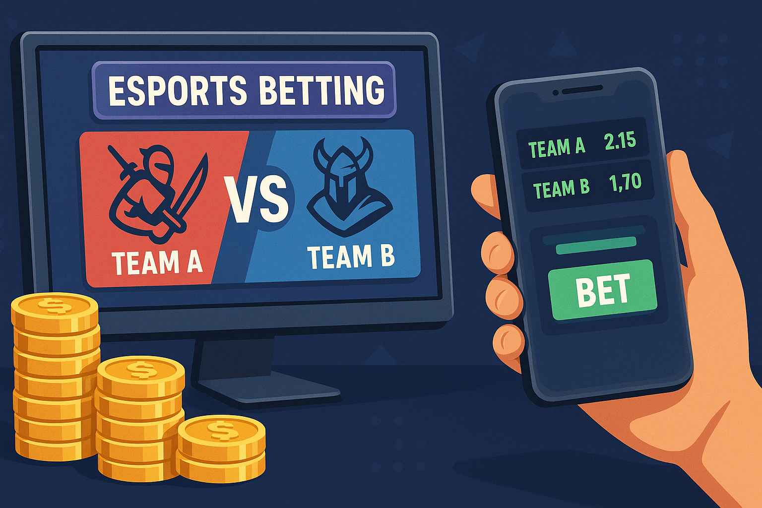 Jogador profissional de eSports em competição ao vivo